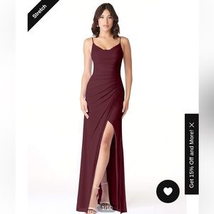 azazie deandra bridesmaid dress cabernet